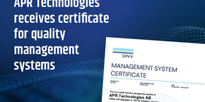 APR Technologies receives certificate for quality management systems