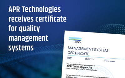 APR Technologies receives certificate for quality management systems